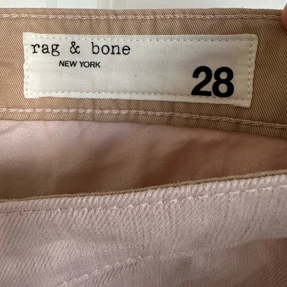 Rag & Bone New York Blush Pink Mid-Rise Wide Leg Button Fly Jeans- size 28. - Picture 7 of 11
